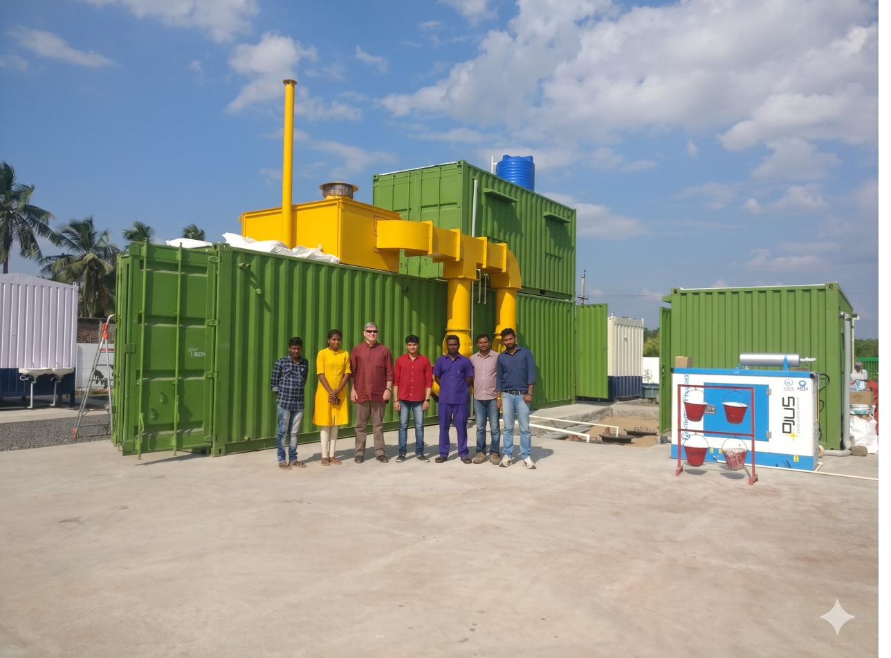 Full-scale fecal-sludge treatment plant in India — Biogenic Refinery deployment